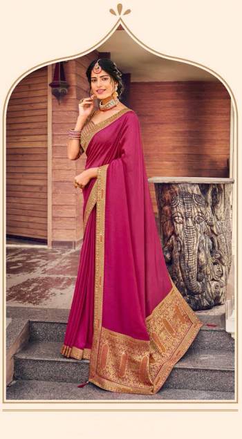 Celebrate This Festive Season In This Very Pretty Fine Colored Designer Short Pallu,Border Saree Paired With Contrasting Broket Colored Blouse. This Saree and Blouse Are Silk Based Beautified Saree. 