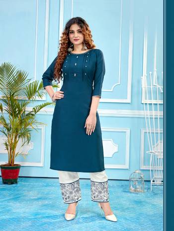 This Festive And Wedding Season, Be The Most Beautiful This Designer Straight Suit In Fancy Color. Its Kurti Is Fabricated on Heavy Ruby Slub Paired With Bottom With Work. Buy Now. 

