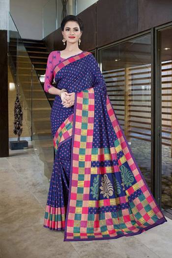 Look Attractive Wearing This English Colored Saree Paired With Matching Colored Blouse.  This Heavy Designer Printed Saree Is Synthetic Cotton Based Which Gives A Rich Look To Your Personality. Buy This Pretty Saree Now.