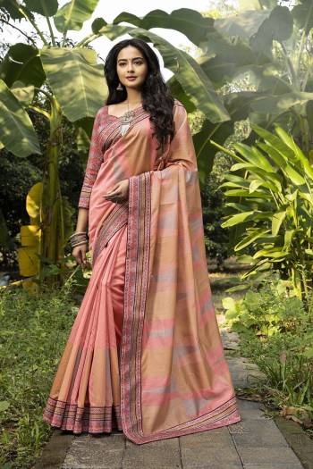 Adorn The Pretty Angelic Look Wearing This Heavy Designer Saree In Digital PrintPaired With ContrastingDigital Print Blouse. This Saree Is Fabricated On Chanderi Silk Paired With Chanderi Silk Fabricated Blouse And Work Border. Its Pretty Color Pallete Will Give An Attractive Look To Your Personality. 