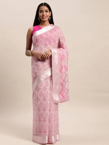 Adorn The Pretty Angelic Look Wearing This Saree In Color Paired With Contrasting Colored Blouse. This Saree Is Fabricated On Cotton Paired With Cotton Fabricated Blouse. Its Printed Pretty Color Pallete Will Give An Attractive Look To Your Personality. 