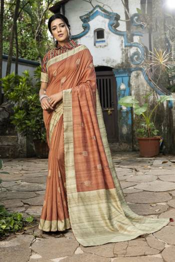 Celebrate This Festive Season In This Very Pretty Pistel Colored Designer Saree Paired With Contrasting Colored Blouse. This Saree and Blouse Are Soft Silk Based Beautified With Printed. 