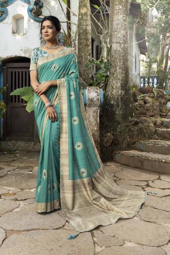 Celebrate This Festive Season In This Very Pretty Pistel Colored Designer Saree Paired With Contrasting Colored Blouse. This Saree and Blouse Are Soft Silk Based Beautified With Printed. 