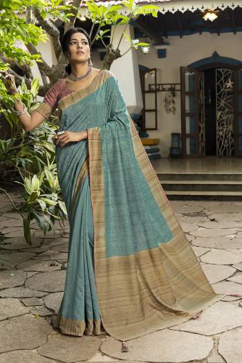 Celebrate This Festive Season In This Very Pretty Pistel Colored Designer Saree Paired With Contrasting Colored Blouse. This Saree and Blouse Are Soft Silk Based Beautified With Printed. 