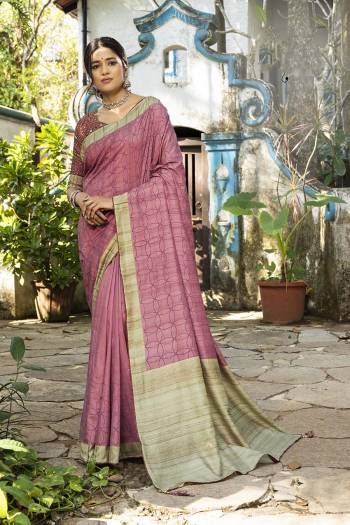 Celebrate This Festive Season In This Very Pretty Pistel Colored Designer Saree Paired With Contrasting Colored Blouse. This Saree and Blouse Are Soft Silk Based Beautified With Printed. 