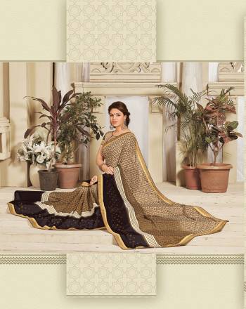 Look Attractive Wearing This Fine Colored Saree Paired With Canected Colored Blouse With Lace Border.  This Heavy Designer Saree Is Georgette Based Which Gives A Rich Look To Your Personality. Buy This Pretty Saree Now.