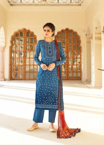 Celebrate This Festive With Beauty and Comfort By Wearing This Light Weight Designer. Its Top Is Georgett Pure Airjet Jaam Based Paired With Cambric Bottom and Pure Cotton Mal Fabricated dupatta. Its Pretty Attractive Top And Dupatta are Beautified With Bandhani Print And Hand Work. 