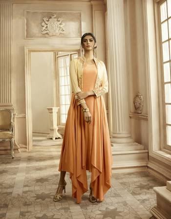 Flaunt Your Rich And Elegant Taste Wearing This Designer Readymade Long Gown In Fine Color. This  Pretty Gown Is Fabricated On Rayon Cotton Beautified With Thread Work And Hand Work . Its Fabric Is Soft Towards Skin And Easy To Carry All Day Long. 