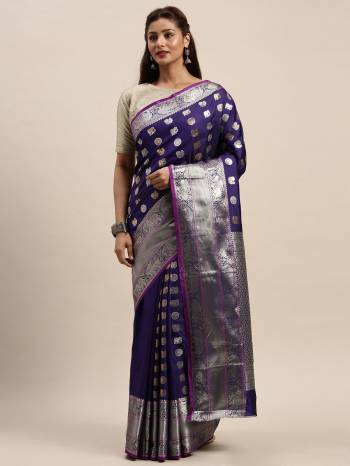 Adorn The Pretty Angelic Look Wearing This Heavy Designer Saree In Color Paired With Contrasting Colored Blouse. This Saree Is Fabricated On Soft Silk Paired With Soft Silk Fabricated Blouse. Its Pretty Color Pallete Will Give An Attractive Look To Your Personality. 