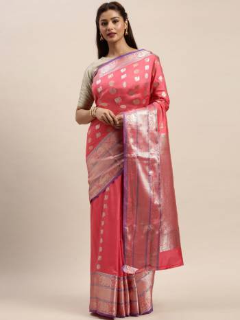 Adorn The Pretty Angelic Look Wearing This Heavy Designer Saree In Color Paired With Contrasting Colored Blouse. This Saree Is Fabricated On Soft Silk Paired With Soft Silk Fabricated Blouse. Its Pretty Color Pallete Will Give An Attractive Look To Your Personality. 