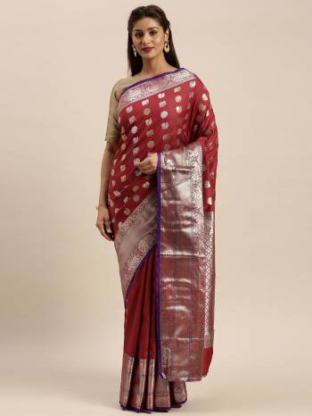 Adorn The Pretty Angelic Look Wearing This Heavy Designer Saree In Color Paired With Contrasting Colored Blouse. This Saree Is Fabricated On Soft Silk Paired With Soft Silk Fabricated Blouse. Its Pretty Color Pallete Will Give An Attractive Look To Your Personality. 