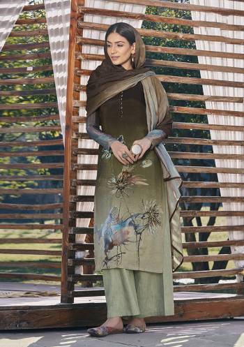 stylish Top Fabricated Cotton Silk With Digital Print With Hand Work Or Bottom Fabric Cotton Satin With Muslin Digital Print On Dupatta Fancy look Suit 