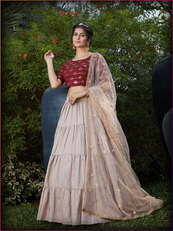 Heavy Designer Lehenga Choli & Dupatta In Color Fabricated On Beautified Printed With Heavy Attractive Embroidery. 