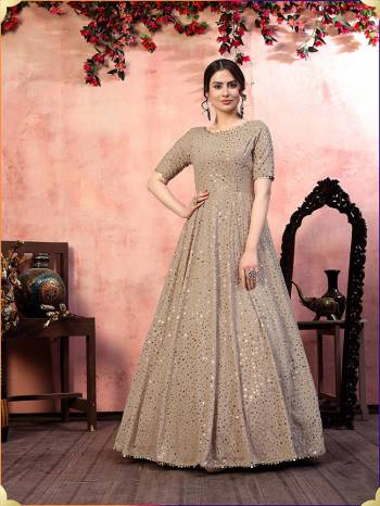 Flaunt Your Rich And Elegant Taste Wearing This Designer Readymade Long Gown In Fine Color. This  Pretty Gown Is Fabricated On Beautified With Thread & Sequance Embroidery Work. Its Fabric Is Soft Towards Skin And Easy To Carry All Day Long. 