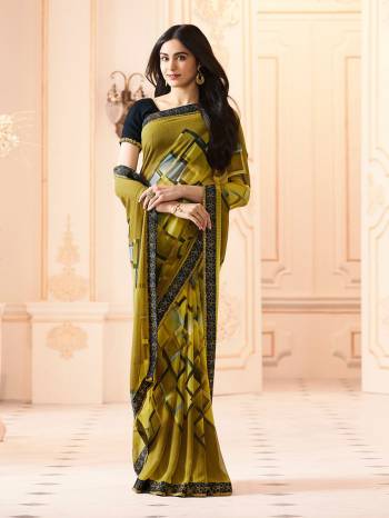 Adorn The Pretty Angelic Look Wearing This Heavy Designer Saree In Paired With Contrasting Blouse. This Saree Is Fabricated On Georgette Paired With Banglori Silk Fabricated Blouse. Its Pretty Color Pallete Will Give An Attractive Look To Your Personality. 