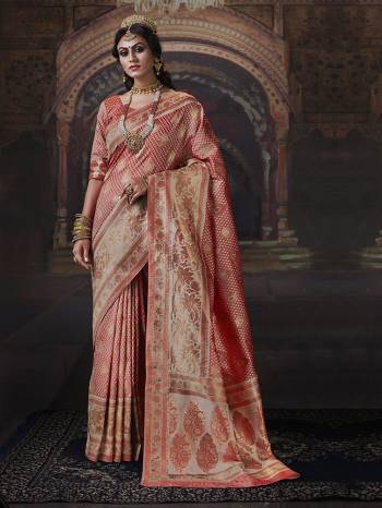 Look Attractive Wearing This Colored Saree Paired With Maching Colored Blouse.  This Heavy Designer Saree Is Banarasi Silk Based Which Gives A Rich Look To Your Personality. Buy This Pretty Saree Now.