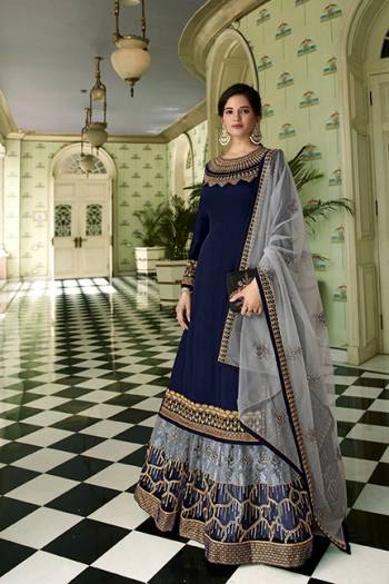 Beautiful looks in this Fine COLOR fabric On Art Silk with inner  and SHARARA semi stiched type and bottom chudidar style suit with embroidered floral patterns on the yoke and sleeves. Comes with matching dupatta.