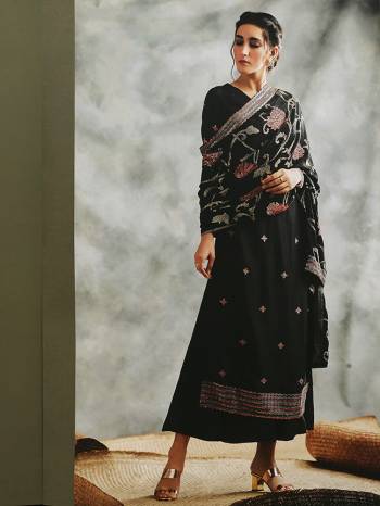 Enhance Your Personality Wearing This Elegant Embroidered Designer Straight Suit In Blooming Dark Color. Its Top Is Fabricated On Faux Georgette Paired With Dull Santoon Bottom And Chinon Silk Dupatta. Its Rich Fabric And Color Will Definitely Earn You Lots Of Compliments From Onlookers. 

