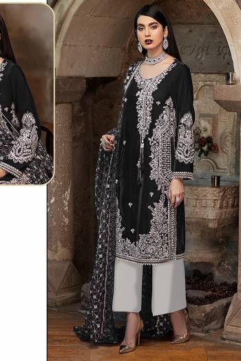 Enhance Your Personality Wearing This Elegant Embroidered Designer Straight Suit In Blooming Dark Color. Its Top Is Fabricated On Faux Georgette Paired With Santoon Bottom And Soft Silk Dupatta. Its Rich Fabric And Color Will Definitely Earn You Lots Of Compliments From Onlookers. 

