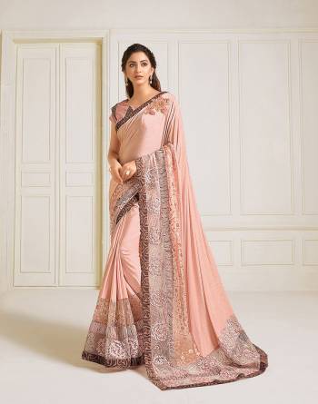 Celebrate This Festive Season In This Very Pretty Fancy Colored Designer Saree Paired With Maching Colored Blouse. This Saree Lycra and Blouse Raw Silk Based Beautified With Detailed Embroidery Cut Work Designer Saree. 