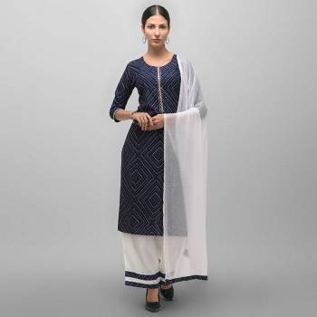 Grab This Readymade Suit In Fine Color Fabricated On Rayon Beautified With Printed and Pant On Packet. It Is Light In Weight And Easy To Carry All Day Long. 