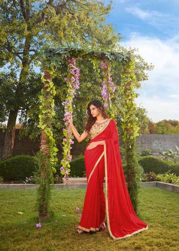 Adorn The Pretty Angelic Look Wearing This Heavy Saree In Fine Color Paired With Contrasting Yellow Colored Blouse With Work And Stich Wear. This Saree Is Fabricated On Georgette Paired With Art Silk Fabricated Blouse. Its Pretty Color Pallete Will Give An Attractive Look To Your Personality. 