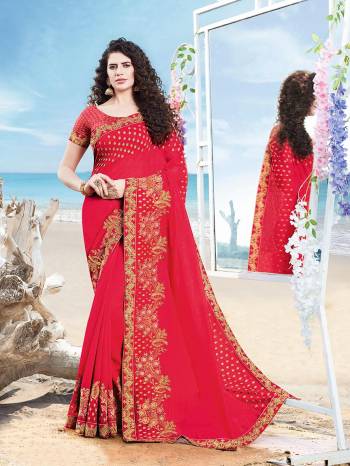 Adorn The Pretty Angelic Look Wearing This Heavy Designer Embroidery Saree In Fine Color Paired With Broket Blouse. This Saree Is Fabricated On Vichitra Silk Paired With Broket Fabricated Blouse. Its Pretty Color Pallete Will Give An Attractive Look To Your Personality. 