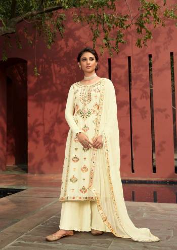 Look Pretty This In This Designer Straight Suit In Light Color. This Beautiful Dress Material Is Fabricated On Silk Minakari Jacquard Paired With Santoon Bottom And Chiffon Fabricated Dupatta With Embroidery. Buy Now. 