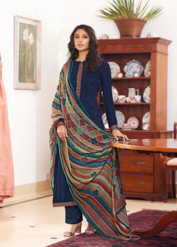 Grab This Pretty Embroidery Dress Material In Fine Color. Its Top Are Fabricated On Muslin Paired Bottom Are Santoon With Brazilian Silk Fabricated Dupatta With Fancy Print And Embroidery. Get This Stitched As Per Your Desired Fit And Comfort