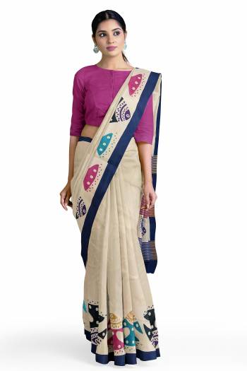 Adorn The Pretty Angelic Look Wearing This Printed Designer Saree With Contrast Colored Blouse. This Saree Is Fabricated On Art Silk Paired With Art Silk Fabricated Blouse. Its Pretty Color Pallete Will Give An Attractive Look To Your Personality. 