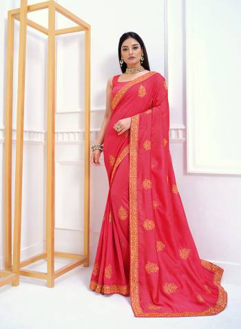Adorn The Pretty Angelic Look Wearing This Heavy Designer Embroidery Butta Saree In Dark Color Paired With Blouse. This Saree Is Fabricated On Vichitra Silk Paired With Art Silk Fabricated Blouse. Its Pretty Color Pallete Will Give An Attractive Look To Your Personality. 
