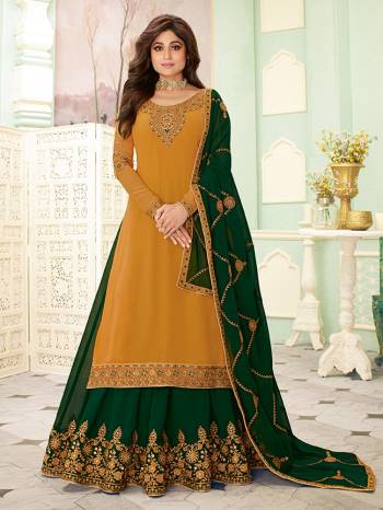 Grab This Pretty Embroidery Dress Material In Fine Color. Its Top Are Fabricated On Faux Georgette Paired Bottom Are Faux Georgette With Faux Georgette Fabricated Dupatta With Embroidery. Get This Stitched As Per Your Desired Fit And Comfort