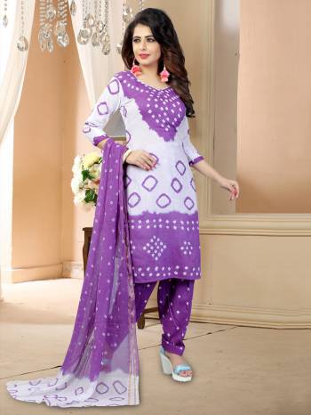 Simple Dress Material Is Here For Your Casual Wear In Bandhej Printed Top Paired With Contrasting Colored Bottom And Dupatta. Its Top Is Fabricated On Cotton Paired With Cotton Bottom And Cotton Dupatta. Its Fabric Is Durable And Easy To Care For. 

