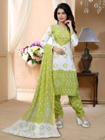 Simple Dress Material Is Here For Your Casual Wear In Bandhej Printed Top Paired With Contrasting Colored Bottom And Dupatta. Its Top Is Fabricated On Cotton Paired With Cotton Bottom And Cotton Dupatta. Its Fabric Is Durable And Easy To Care For. 

