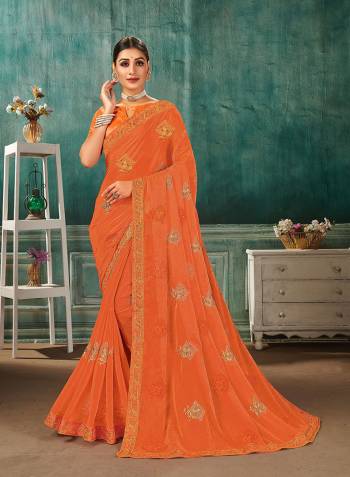 Grab This Pretty Elegant Looking Designer Saree In Fine Color Paired With Maching Colored Blouse. This Saree Are Sahi Chiffon And Blouse Are Art Silk Based Beautified With Embroidery Butta And Embroidery Lace Border. Buy Now.