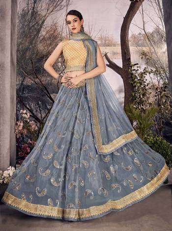 This Very Pretty Designer Lehenga Choli In Fine Color Fabricated On Mono Net With Thread,Jari,Sequance Work. Its Dupatta IS Fabricated On Mono Net Beautified  Work And Lace Border. Buy This Lehenga Choli Now. 

