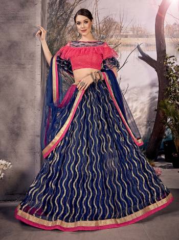 This Very Pretty Designer Lehenga Choli In Fine Color Fabricated On Mono Net With Thread,Jari,Sequance Work. Its Dupatta IS Fabricated On Mono Net Beautified  Work And Lace Border. Buy This Lehenga Choli Now. 

