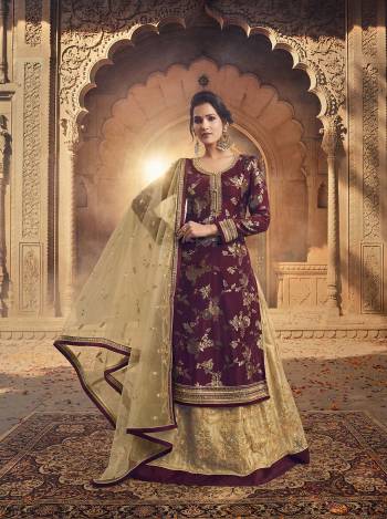 Look Pretty In This Heavy Designer Lehenga Choli In All Over Fine Color. Its Blouse Are Dola Jacquard Wevon And Lehenga Are Fabricated On Net Paired With Net Fabricated Dupatta. It Is Beautified With Heavy Embroidery And Diamond Work Giving It An Attractive Look.

