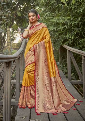 Celebrate This Festive Season In This Very Pretty Colored Designer Saree Paired With Contrasting Colored Blouse. This Saree and Blouse Silk Based Beautified With Detailed Wevon Jari Jacquard Work. 