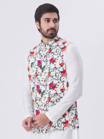 Here Is A Rich And Decent Looking Readymade Pair Of Men's Jacket. This Jacket Are  Satin Printed Fabricated. Buy This Pair For The Upcoming Wedding And Festive Season. 

