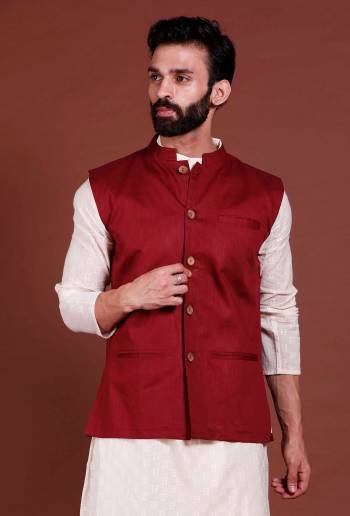 Here Is A Rich And Decent Looking Readymade Pair Of Men's Jacket. This Jacket Are  Satin Fabricated. Buy This Pair For The Upcoming Wedding And Festive Season. 

