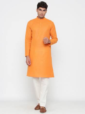 Take your ethnic style quotient to the next level by wearing this fashionable kurta set By Cotton Fabeic In Wevon Design. which has been designed keeping the latest trends in mind. This set is a must have in a men's ethnic wardrobe.