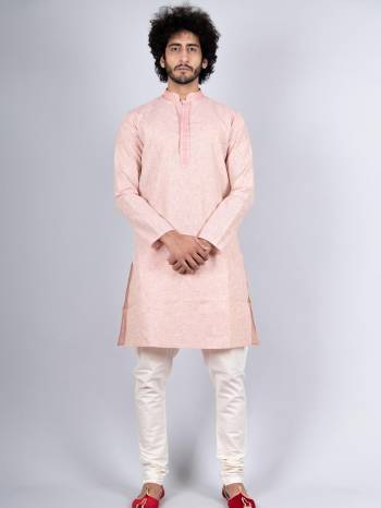 Take your ethnic style quotient to the next level by wearing this fashionable kurta set By Cotton Fabeic In Wevon Design. which has been designed keeping the latest trends in mind. This set is a must have in a men's ethnic wardrobe.