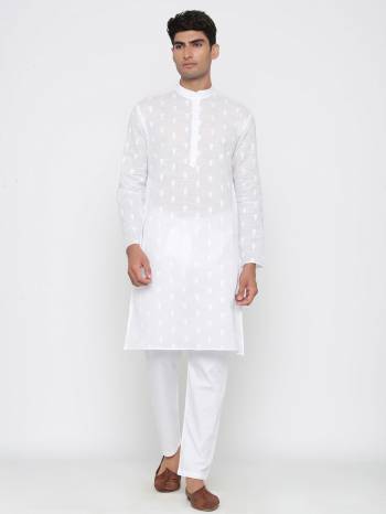 Take your ethnic style quotient to the next level by wearing this fashionable kurta set By Cotton Fabeic In Wevon Design. which has been designed keeping the latest trends in mind. This set is a must have in a men's ethnic wardrobe.