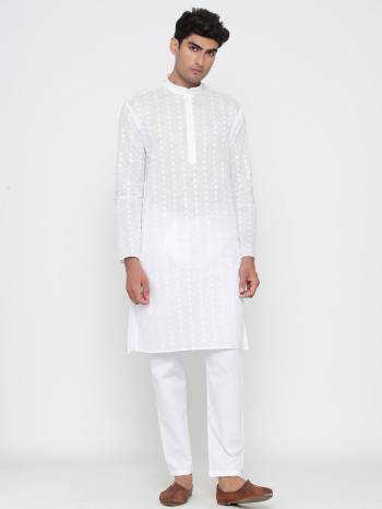 Take your ethnic style quotient to the next level by wearing this fashionable kurta set By Cotton Fabeic In Wevon Design. which has been designed keeping the latest trends in mind. This set is a must have in a men's ethnic wardrobe.