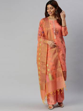 Look Pretty This Designer Floor Length Suit In Lovely Light Color.?Its Pretty Wevon Jacquard  Top Is Banarasi Silk Based Paired With Santoon Bottom And Banarasi Silk Wevon Jacquard Fabricated Dupatta Which Gives An Attractive To The Suit.