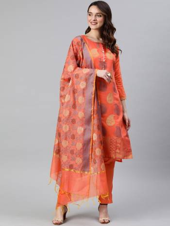 Look Pretty This Designer Floor Length Suit In Lovely Light Color.?Its Pretty Wevon Jacquard  Top Is Banarasi Silk Based Paired With Santoon Bottom And Banarasi Silk Wevon Jacquard Fabricated Dupatta Which Gives An Attractive To The Suit.