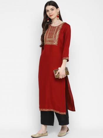 This Readymade Kurti With Sequance Embroidery In Fine Color Fabricated On Rayon Beautified With Printed. It Is Light In Weight And Easy To Carry All Day Long. 