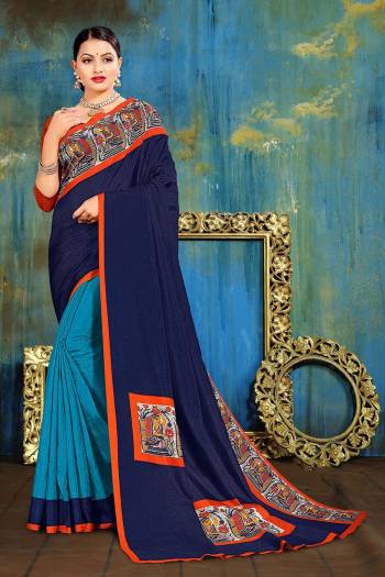 Adorn The Pretty Angelic Look Wearing This Designer Printed Saree In Fine Color Paired With Contrasting Blouse. This Saree Is Fabricated On Manipuri Cotton Paired With Blouse. Its Pretty Color Pallete Will Give An Attractive Look To Your Personality. 