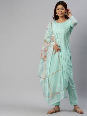 Look Pretty This Designer Floor Length Suit In Lovely  Color.?Its Pretty Embroidred Top Is Cotton Based Paired With Semi Lawn And Cotton Fabricated Dupatta Which Gives An Attractive To The Suit.